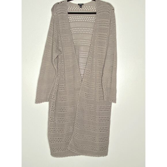 Torrid Pointelle Cardigan Open Knit Front Duster Longline Sweater Womens Size 4X - Picture 11 of 11